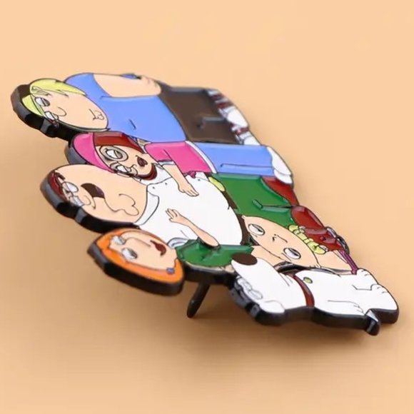 FAMILY GUY Cartoon Pin Brooch Charm Bag Metal Enamel Backpack Stewie Brian GIFT - Picture 3 of 5